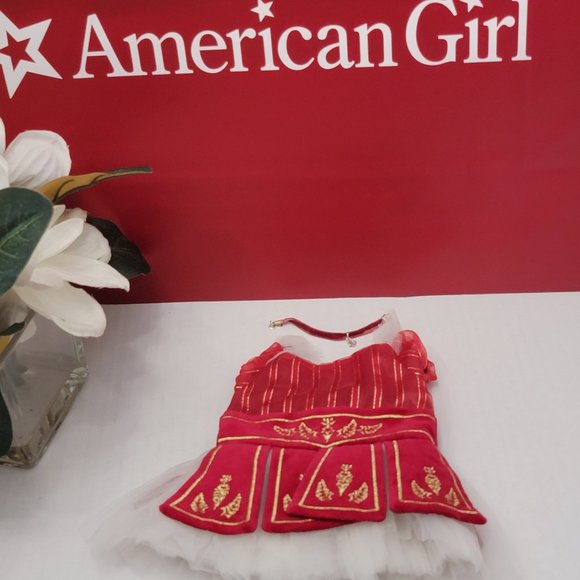 Rare American Girl Doll Nutcracker Ruby Ballet Dress Leotard White Tutu Necklace
